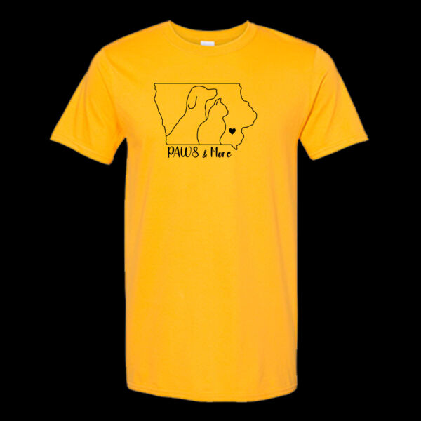Paws & More Outline Design  - Adult Softstyle® T-Shirt Thumbnail