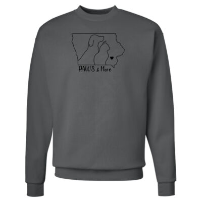 Paws & More Outline Design - Ecosmart® Crewneck Sweatshirt - P160 Thumbnail