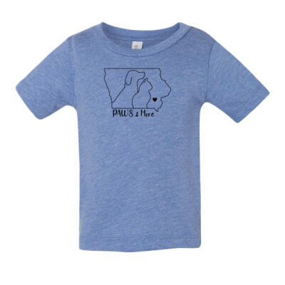 Paws & More Outline Design  - Infant Triblend Tee - 3413B Thumbnail