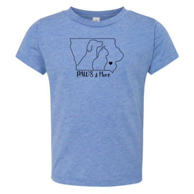 Paws & More Outline Design - Toddler Triblend Tee - 3413T Thumbnail