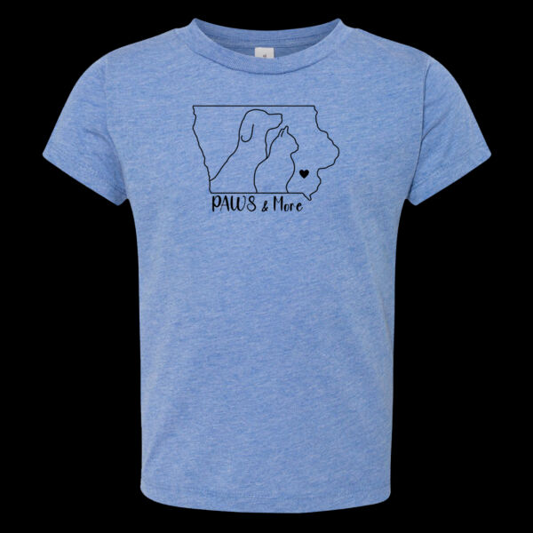 Paws & More Outline Design - Toddler Triblend Tee Thumbnail