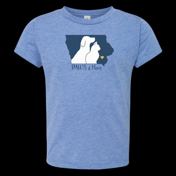 Paws & More Color Design - Toddler Triblend Tee Thumbnail