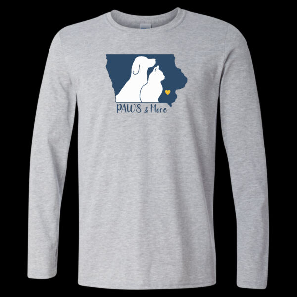 Paws & More Color Design - Adult Softstyle® Long Sleeve T-Shirt Thumbnail