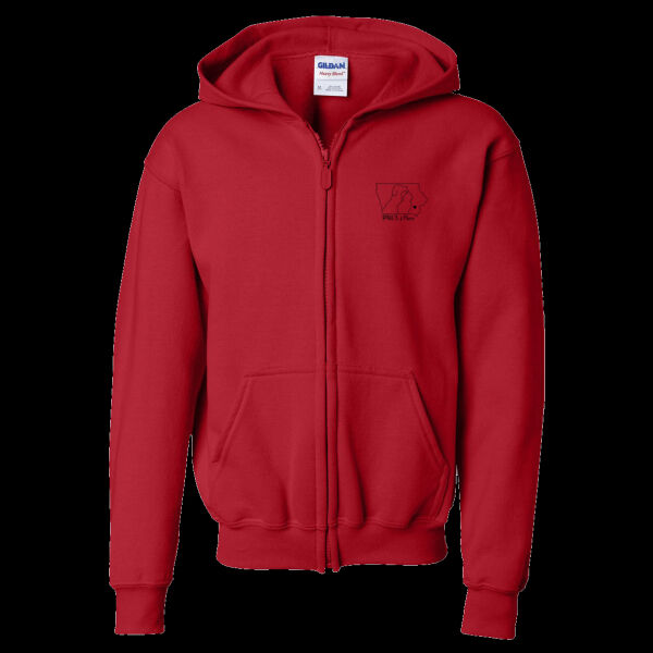 Paws & More Color Design -  Youth Full-Zip Hooded Sweatshirt Thumbnail