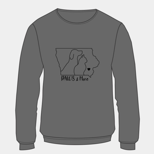 Paws & More  Outline Design  - Toddler Sponge Fleece Raglan Crewneck Sweatshirt Thumbnail
