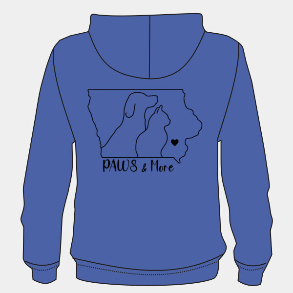 Paws & More Outline Design -  - Toddler Sponge Fleece Full-Zip Hoodie Sweatshirt Thumbnail