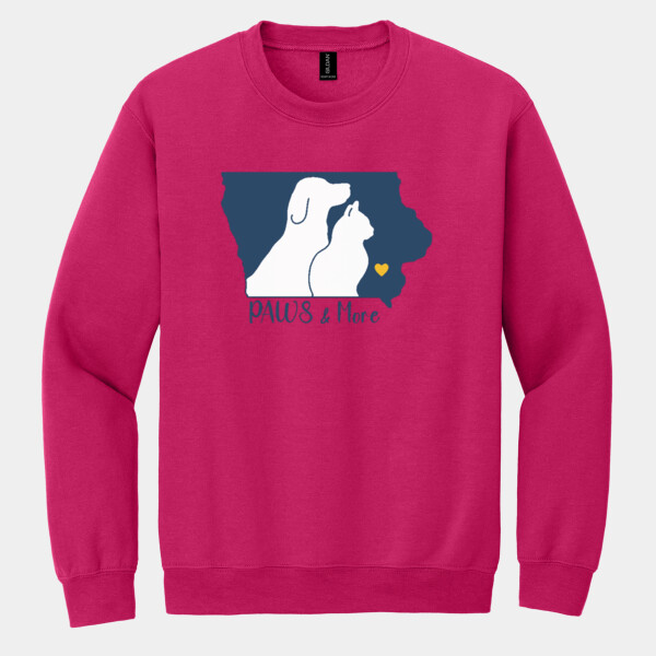 Paws & More Color Design - Adult Heavy Blend Crewneck Sweatshirt Thumbnail