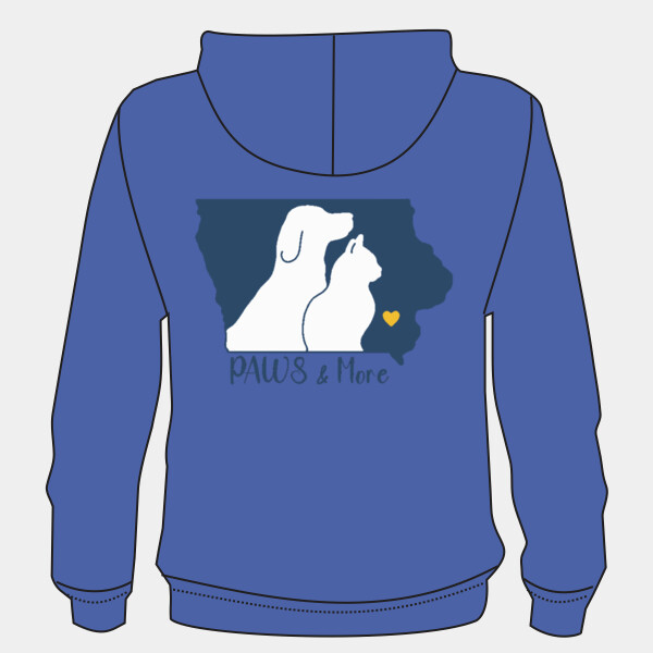 Paws & More Outline Design -  - Toddler Sponge Fleece Full-Zip Hoodie Sweatshirt Thumbnail