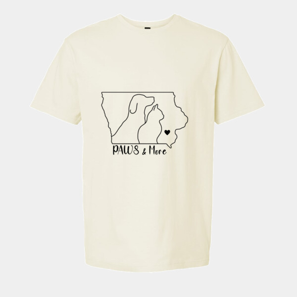 Paws & More Outline Design - Softstyle® T-Shirt Thumbnail