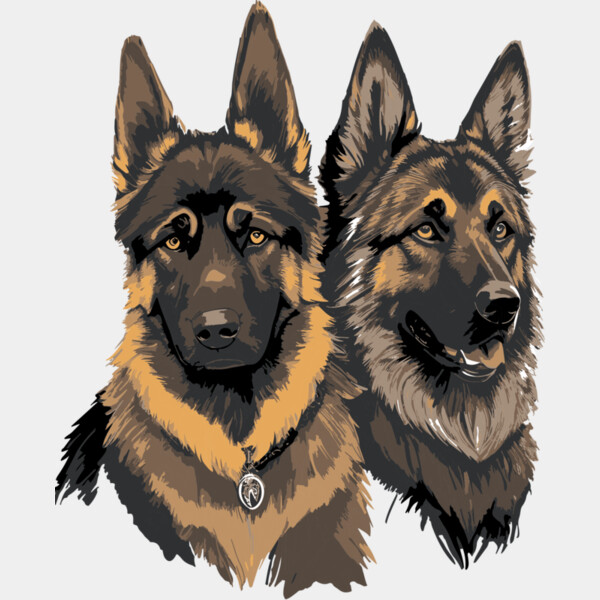 Two German Shepherds  Thumbnail