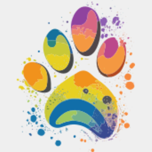 Multi-Color Paw PRint Thumbnail